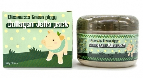 Омолаживающая гелевая маска с коллагеном Elizavecca Green Piggy Collagen Jella Pack - 100г