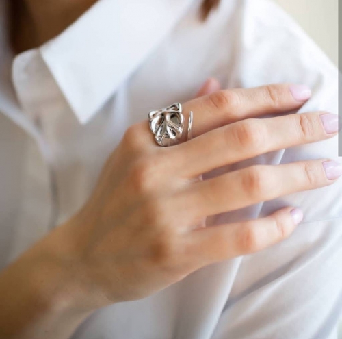 Серебряное разъемное кольцо 