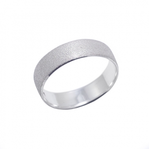 Матовое серебряное кольцо