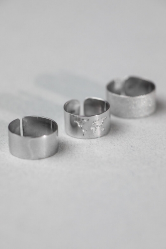 Серебряное МАТОВОЕ разъемное кольцо 9 мм