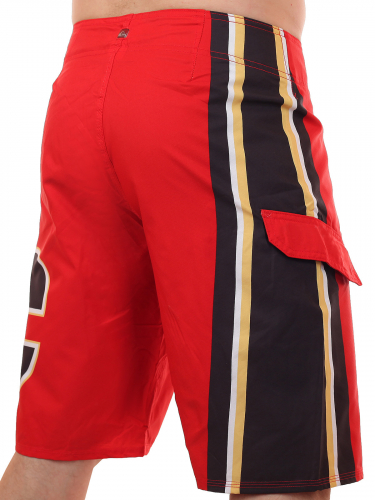Красные бордшорты с логотипом профессионального хоккейного клуба Calgary Flames (НХЛ) №730 ОСТАТКИ СЛАДКИ!!!!