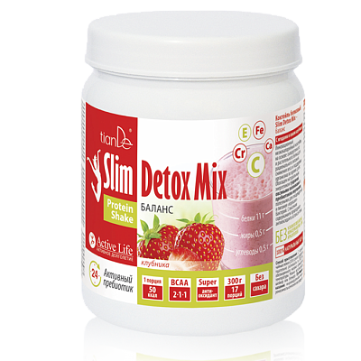198802 Коктейль белковый Slim Detox Mix – баланс Коктейль белковый Slim Detox Mix – баланс Вкус клубники