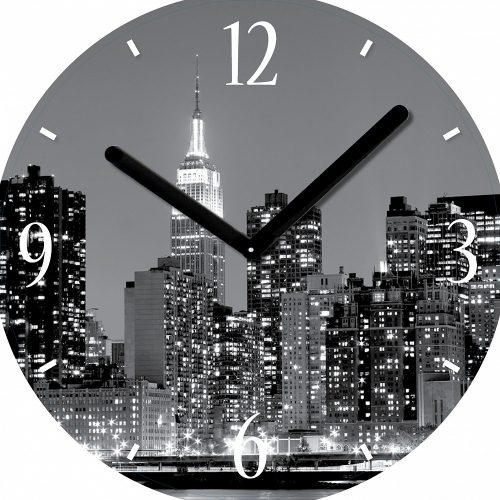 Innova Часы настенные круглые 30 см night city W09672