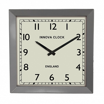 Innova Часы настенные квадратные 29x29 classic серый W09649