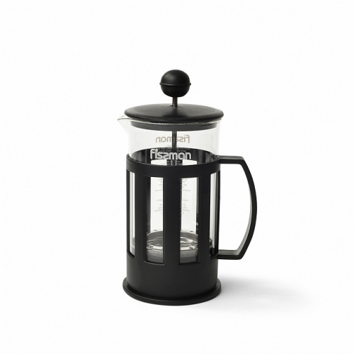 9001 FISSMAN Заварочный чайник с поршнем CAMELLIA 350мл, цвет Черный (стеклянная колба)