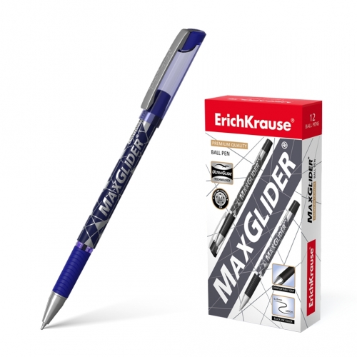 Ручка шариковая ErichKrause® MaxGlider®, Ultra Glide Technology, цвет  чернил черный (в коробке по 12 шт.)