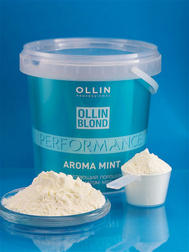 Ollin Perfomance Blond Aroma Mint Осветляющий порошок с ароматом мяты 500 гр