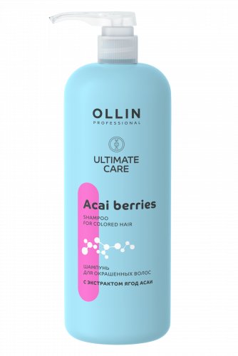 Ollin Ultimate Care Шампунь для окрашенных волос с экстрактом ягод асаи 1000 мл