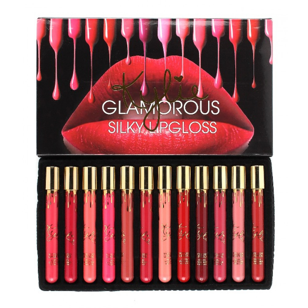 Помада жидкая матовая Kylie Glamorous Silky Lipgloss (12шт) копия