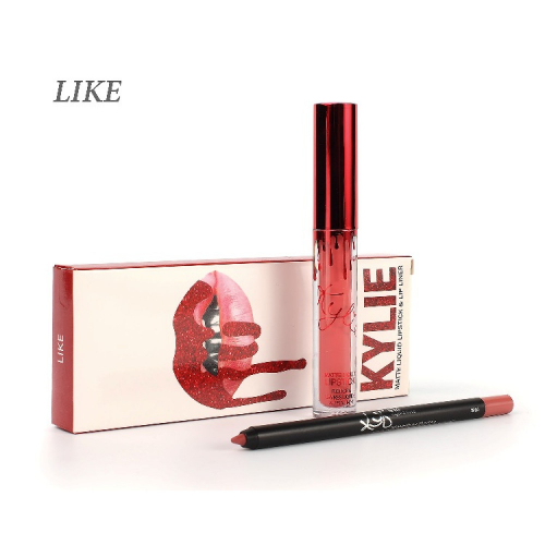 Набор Kylie Matte Liquid Lipstick and Lip Liner 2in1 Like (помада и карандаш) SALE копия