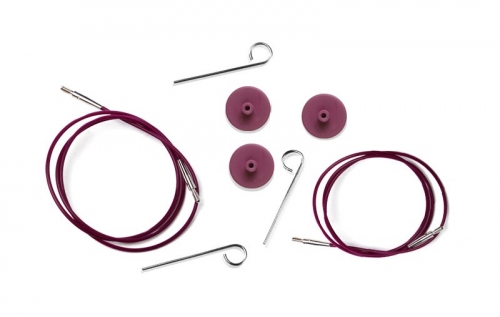 Knit Pro Тросик (заглушки 2шт, ключик) для съемных спиц, длина 35
