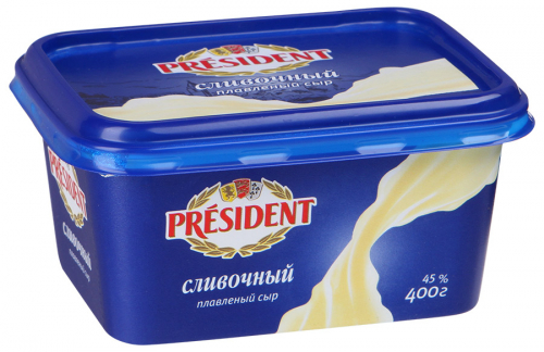 Президент сливочный плавленый сыр 400 г сыр 45%