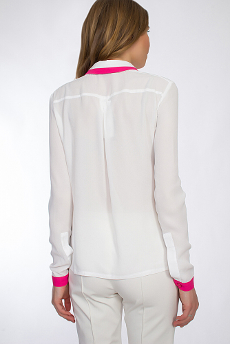 Рубашка #32901Белый/розовый