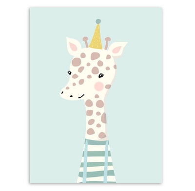 Постер для детской комнаты 30х40 см жирафик