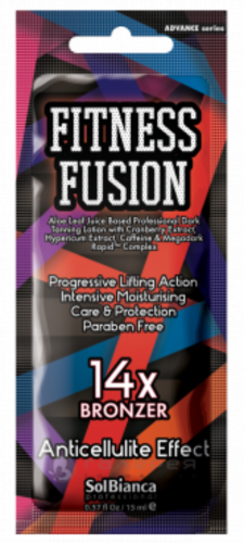 Крем д/солярия “Fitness Fusion”14х bronzer,15мл (экстракт клюквы,зверобоя,кофеином)