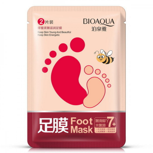 Маска носочки для ног с медом Bioaqua Foot Mask 1пара
