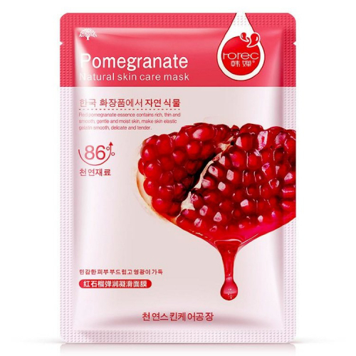 Тканевая маска для лица Rorec Pomegranate Natural Skin Care Mask 30g