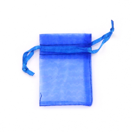 MS011-11 Маленький мешочек из органзы 5х7см, цвет синий