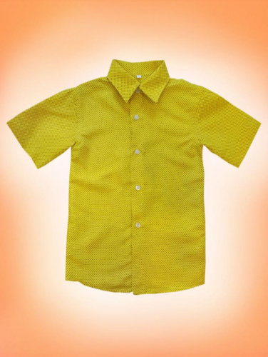Рубашка д/м арт.РМ-770 К ярко желтая в горошек