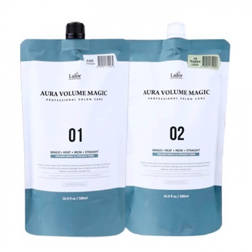 средство для выпрямления волос Aura Volume Magic - Damaged  500мл+500мл