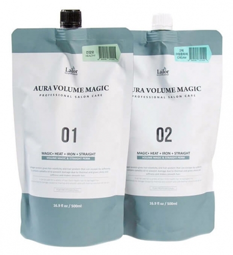 средство для выпрямления волос Lador Aura Volume Magic - Healthy  500мл+500мл