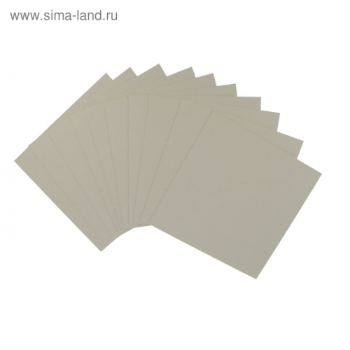 Пивной картон для творчества (набор 10 листов) 30х30 см, толщина 1,2-1,5 мм (белый)