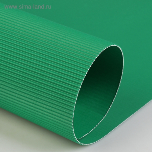 Картон цветной гофрированный 700*500 мм Werola e-wave, 110 г/м², светло-зеленый