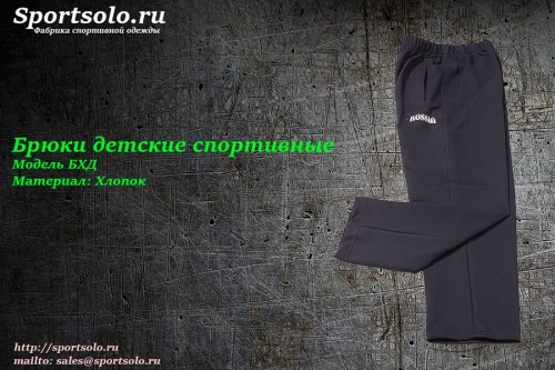 Спортивные брюки БХД 1  от фабрики Спортсоло