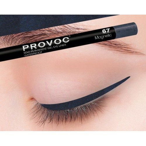 Полуперманентный гелевый карандаш для глаз Provoc 67 Magnetic (темно-сапфировый), шиммер