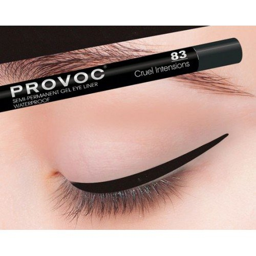 Полуперманентный гелевый карандаш для глаз Provoc 83 Cruel Intensions (темно-коричневый)