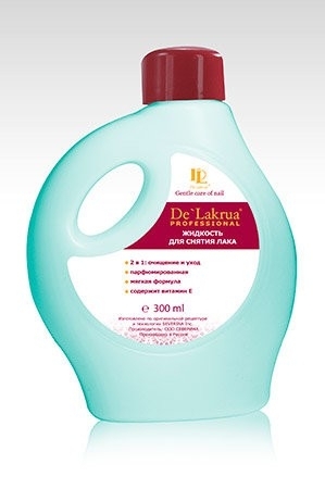 Жидкость для снятия лака с ацетоном ухаживающая с витамином Е DeLakrua 300 мл (КОПИИ)
