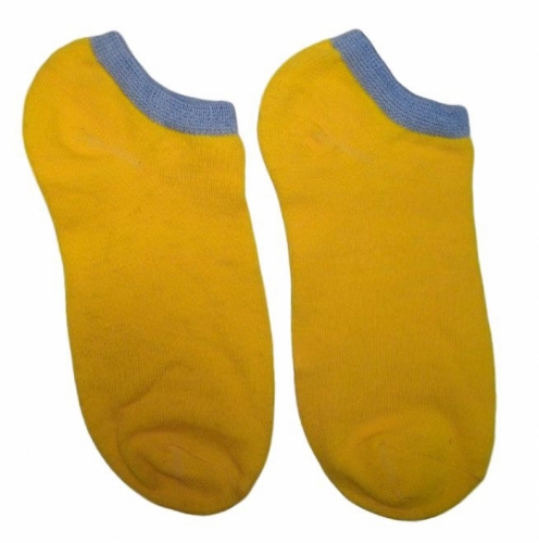 Носки женские, подростковые желтые с полосой спортивные 33-41 размер.