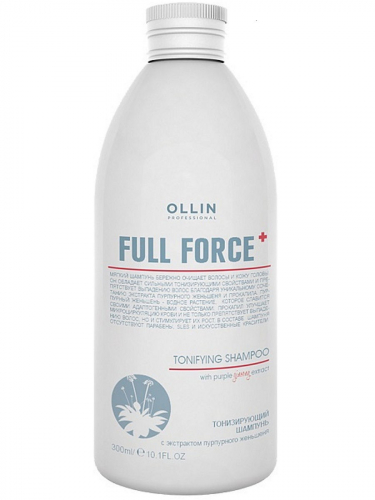 Ollin Full Force Tonifying Тонизирующий шампунь с экстрактом пурпурного женьшеня 300 мл