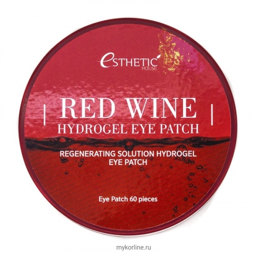 Esthetic House Red Wine Hydrogel Eye Patch - Гидрогелевые патчи для глаз с экстрактом красного вина 60 шт.