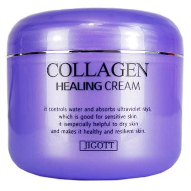 Ночной питательный крем для лица с коллагеном Jigott Collagen Healing Cream 100мл