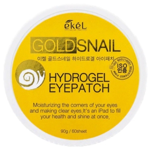 Гидрогелевые патчи вокруг глаз с улиткой и золотом Ekel Gold Snail Hydrogel Eyepatch -60 шт.