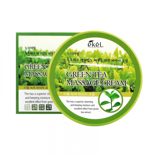 Крем для тела с экстрактом зеленого чая для самомассажа ekel Massage Cream Green Tea 300мл