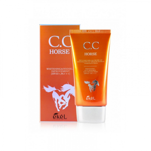 CC крем для сухой кожи с лошадиным маслом ekel CC Cream Horse SPF50, 50мл