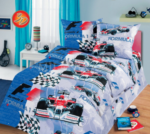 Детское постельное белье из бязи Формула 1