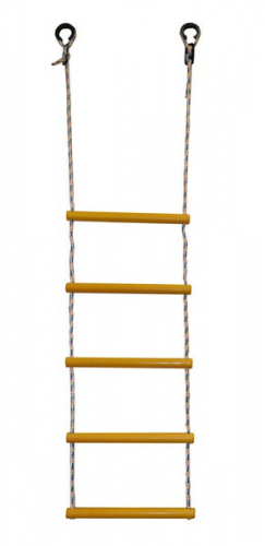 Лестница веревочная 5 перекладин желтая (ЛВ5-2В) 