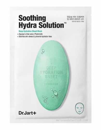 НАБОР Успокаивающая тканевая маска с алоэ вера Dr.Jart+ Soothing Hydra Solution 5шт