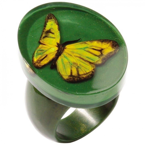 Кольцо Butterfly Зеленый