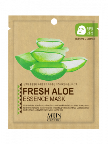 Тканевая маска с алоэ Fresh Aloe Essence Mask (коричневый дизайн)