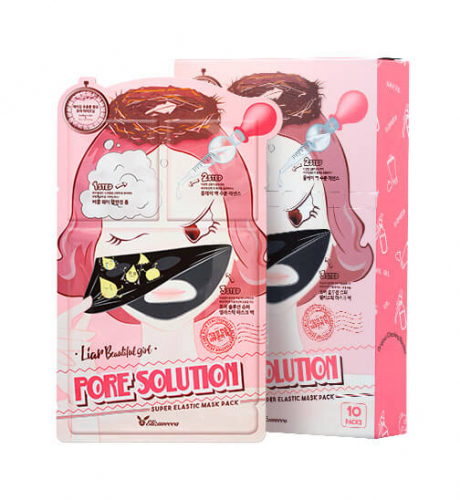 Трехступенчатая маска для проблемной кожи Elizavecca Pore Solution Super Elastic Mask Pack -  10 шт