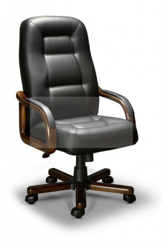 Компьютерное кресло Victoоria-A LX(орех темный экокожа Черный)