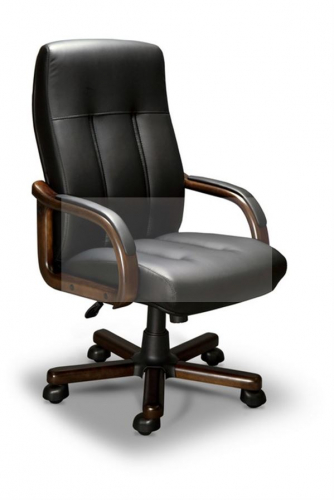 Компьютерное кресло Forоum-A LX (орех темный экокожа Черный)