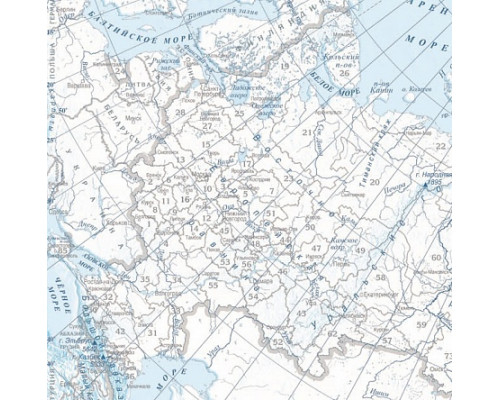 Настенная контурная карта России (90х60см.)
