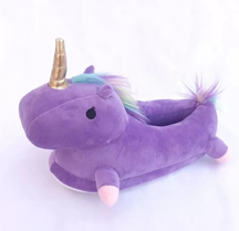 Тапочки Единорог фиолетовый