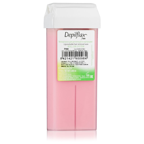 Тёплый воск в картридже Depilflax 100, розовый сливочный, 110 гр