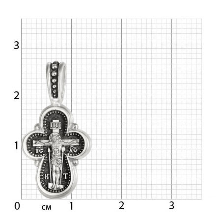 2-342-3 Крест (образ Покрова) из серебра частичное чернение литье